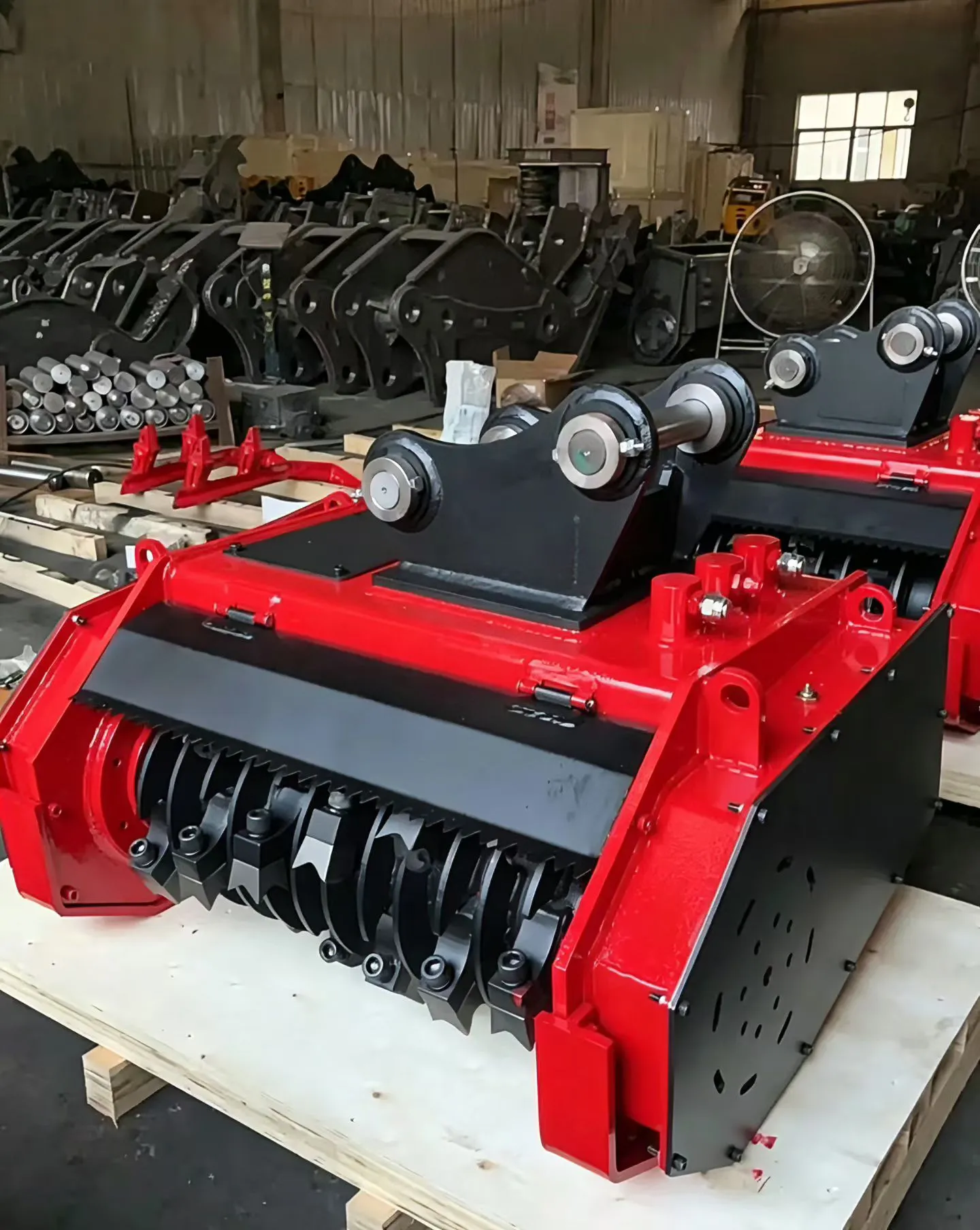 Remote controlled straw crusher